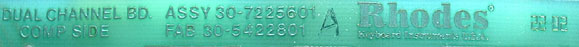 Fabrication date of 22-82 Rhodes voice board